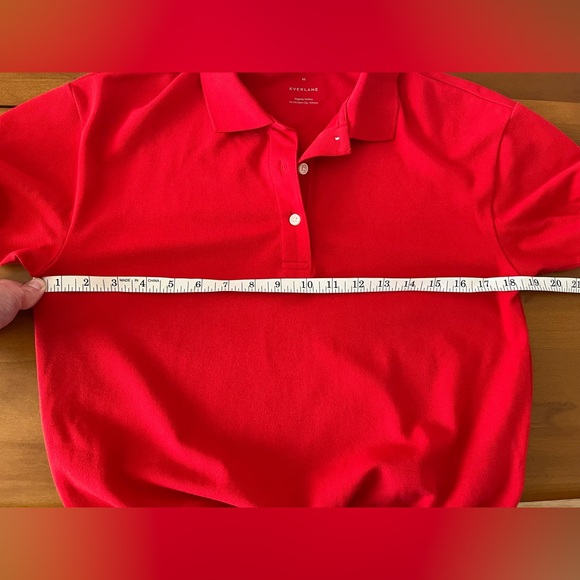 Everlane The Oversized Polo. Size XS. Goji Berry Red. - Picture 10 of 12